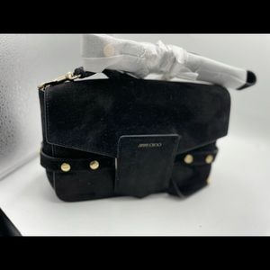 Authentic Jimmy Choo Lexie Suede Leather Crossbody bag black
